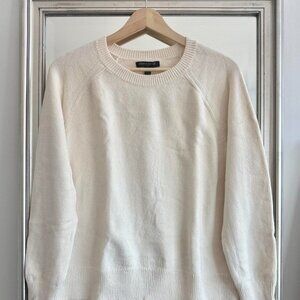 Banana Republic Women's Cream and White Jumper
